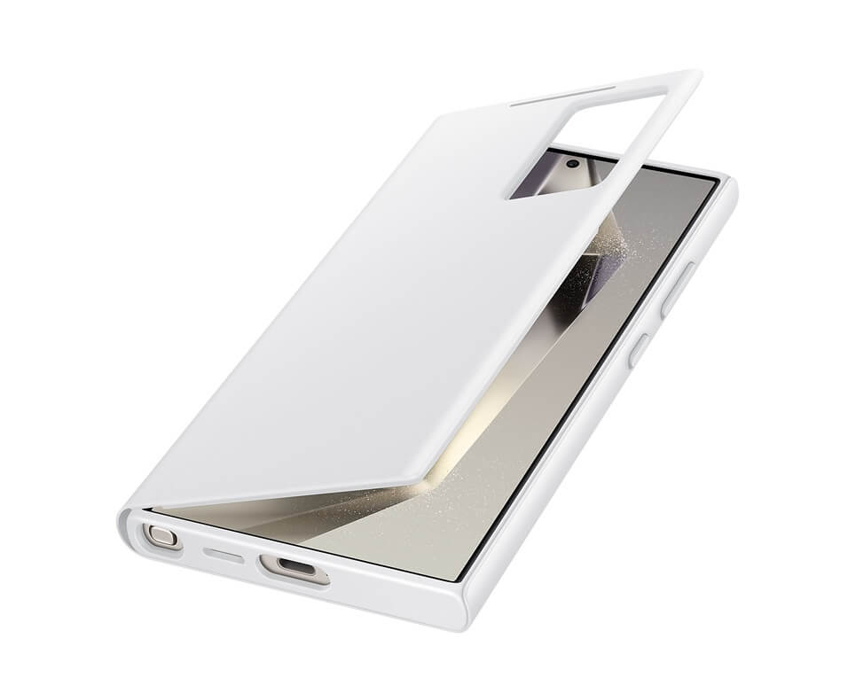 Оригинален Активен Калъф за Samsung S24 Ultra Smart View Wallet Book Case EF-ZS928CWEGWW, Бял (4)