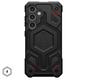 Magsafe Противоударен Калъф за Samsung S24, UAG Monarch Pro Kevlar Case, Черен