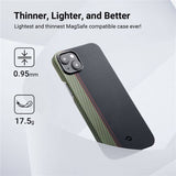 Magsafe Тънък Калъф за iPhone 14, Pitaka MagEZ 3 Case, Черен (5)