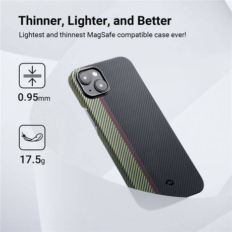 Magsafe Тънък Калъф за iPhone 14, Pitaka MagEZ 3 Case, Черен (5)