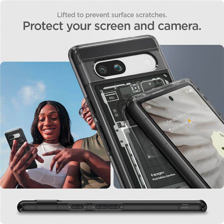 Хибриден Калъф за Google Pixel 7A, Spigen Zero One Ultra Hybrid Case, Черен (8)
