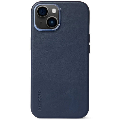 Magsafe Калъф от Естествена Кожа за iPhone 14 Pro, Decoded Leather Case, Син