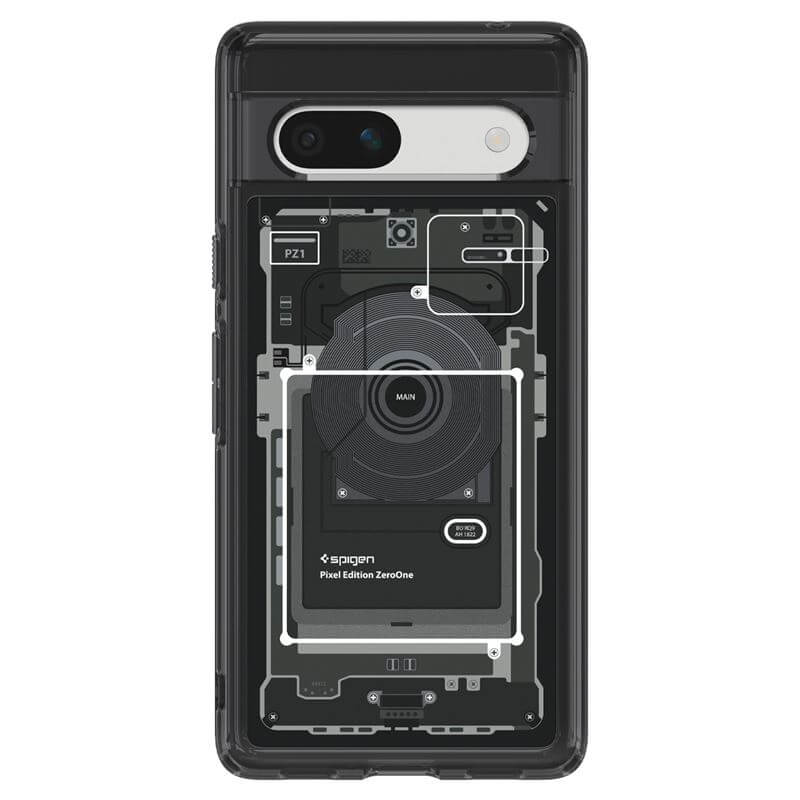 Хибриден Калъф за Google Pixel 7A, Spigen Zero One Ultra Hybrid Case, Черен (2)