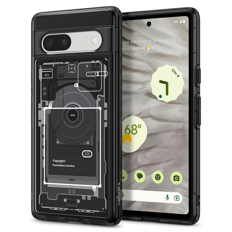 Хибриден Калъф за Google Pixel 7A, Spigen Zero One Ultra Hybrid Case, Черен