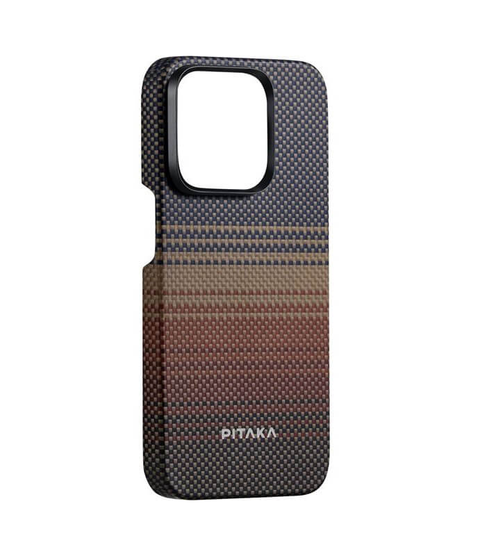 Magsafe Калъф за iPhone 15 Pro Max, Pitaka MagEZ 5 Case, Кафяв (5)