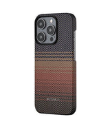 Magsafe Калъф за iPhone 15 Pro Max, Pitaka MagEZ 5 Case, Кафяв (2)