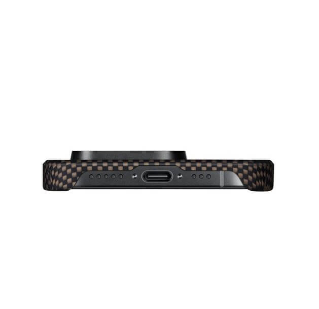 Magsafe Калъф за iPhone 15 Pro Max, Pitaka MagEZ 5 Case, Кафяв (8)
