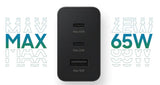 Оригинално Зарядно Samsung Power Adapter Trio 65W 220V EP-TA6530NBE, Черен (5)