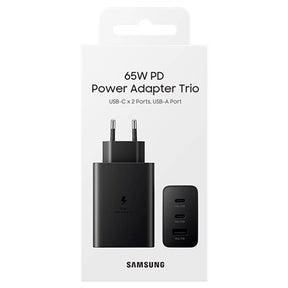 Оригинално Зарядно Samsung Power Adapter Trio 65W 220V EP-TA6530NBE, Черен