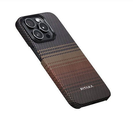 Magsafe Калъф за iPhone 15 Pro, Pitaka MagEZ 5 Case, Кафяв (7)