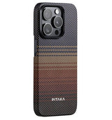 Magsafe Калъф за iPhone 15 Pro Max, Pitaka MagEZ 5 Case, Кафяв