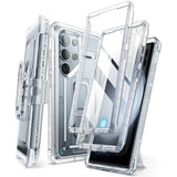Противоударен Калъф 3в1 за Samsung S24 Ultra, Supcase Unicorn Beetle Pro Set, Прозрачен