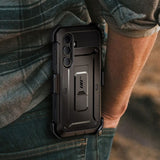 Противоударен Калъф 3в1 за Samsung S24 Plus, Supcase Unicorn Beetle Pro Set, Черен (6)