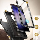 Противоударен Калъф 3в1 за Samsung S24 Ultra, Supcase Unicorn Beetle Pro Set, Черен (6)