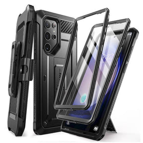 Противоударен Калъф 3в1 за Samsung S24 Ultra, Supcase Unicorn Beetle Pro Set, Черен