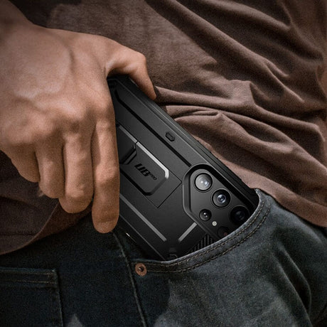 Противоударен Калъф 3в1 за Samsung S24 Ultra, Supcase Unicorn Beetle Pro Set, Черен (8)