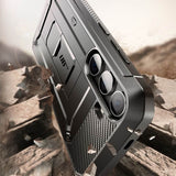 Противоударен Калъф 3в1 за Samsung S24, Supcase Unicorn Beetle Pro Set, Черен (3)