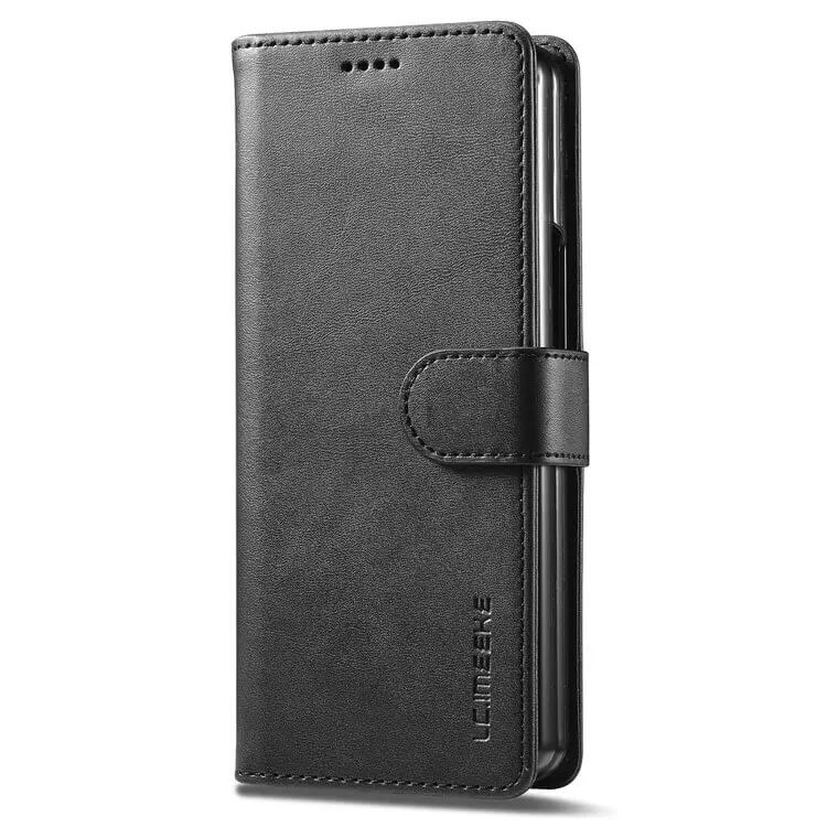 Кожен Калъф с Джобове за Samsung S24 Plus, Tech-Protect Wallet Book Case, Черен