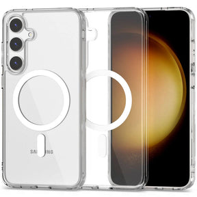 Magsafe Калъф за Samsung S24 Plus, Tech-Protect Hybrid FlexAir Clear Case, Прозрачен