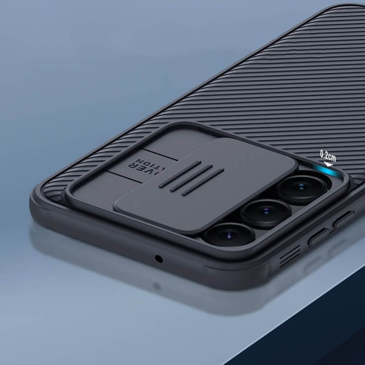 Калъф с Плъзгач за Камера за Samsung S24 Ultra, Nillkin CamShield Case, Черен (2)