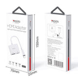 HDMI Адаптер за iPhone и iPad - Converter lightning to HDMI 6cm, Сив (6)