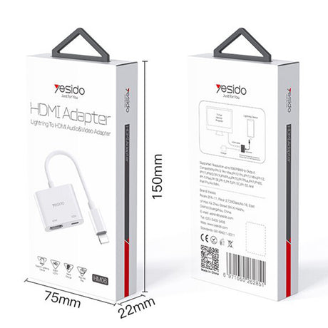 HDMI Адаптер за iPhone и iPad - Converter lightning to HDMI 6cm, Сив (6)