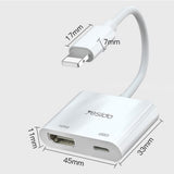 HDMI Адаптер за iPhone и iPad - Converter lightning to HDMI 6cm, Сив (5)