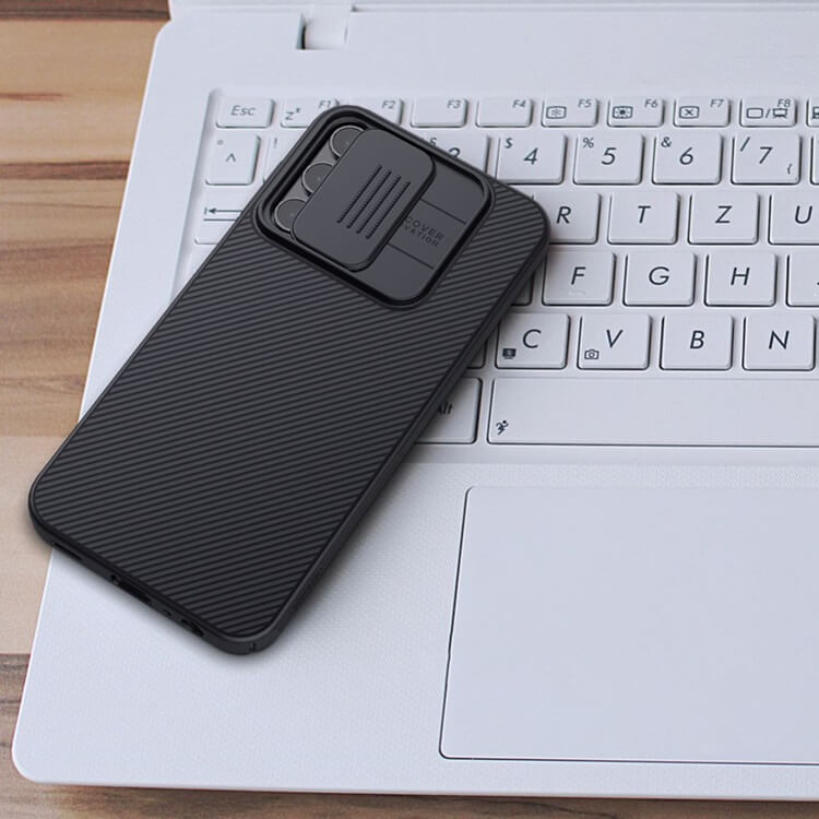 Калъф с Плъзгач за Камера за Samsung A55, Nillkin CamShield Case, Черен (6)
