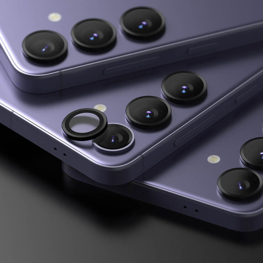 Протектор за Камерата на Samsung S24 Plus, Ringke Cam Lens Frame Glass 2бр., Черен (6)