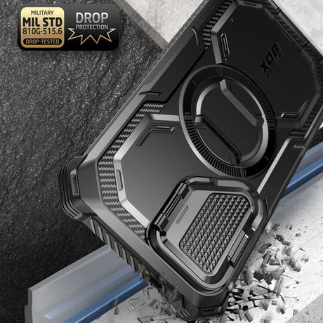 Magsafe Противоударен Калъф за Samsung S24 Plus, Supcase Iblsn Mag ArmorBox, Черен (7)