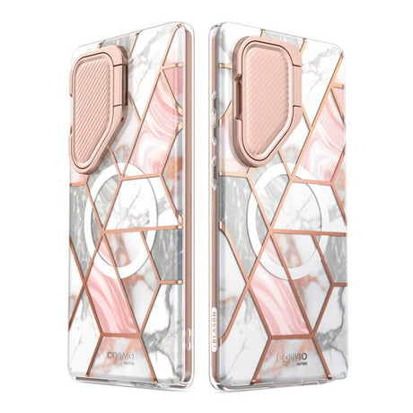 Magsafe Дамски Калъф за Samsung S24 Ultra, Supcase Iblsn Cosmo Marble, Розов (2)