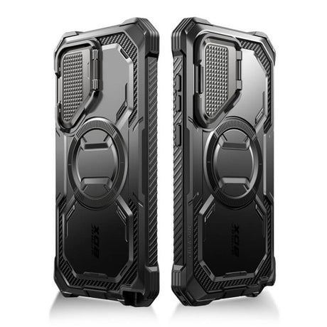 Magsafe Противоударен Калъф за Samsung S24 Ultra, Supcase Iblsn Mag ArmorBox, Черен (2)