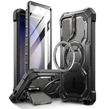 Magsafe Противоударен Калъф за Samsung S24 Ultra, Supcase Iblsn Mag ArmorBox, Черен