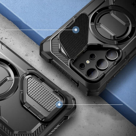 Magsafe Противоударен Калъф за Samsung S24 Ultra, Supcase Iblsn Mag ArmorBox, Черен (7)