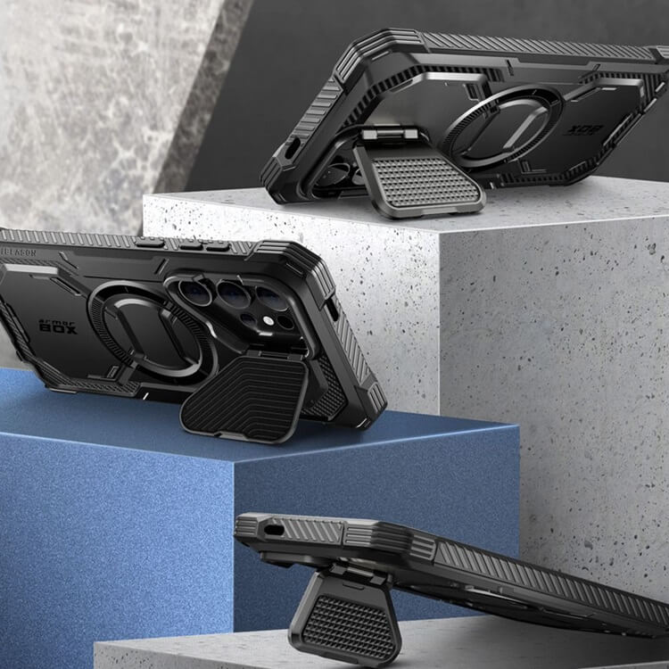 Magsafe Противоударен Калъф за Samsung S24 Ultra, Supcase Iblsn Mag ArmorBox, Черен (5)