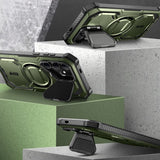 Magsafe Противоударен Калъф за Samsung S24, Supcase Iblsn Mag ArmorBox, Зелен (5)
