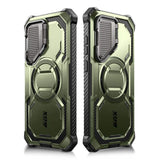 Magsafe Противоударен Калъф за Samsung S24, Supcase Iblsn Mag ArmorBox, Зелен (2)