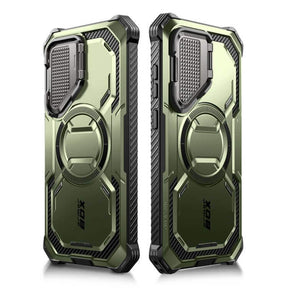 Magsafe Противоударен Калъф за Samsung S24, Supcase Iblsn Mag ArmorBox, Зелен (2)