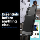 Противоударен Силиконов Калъф за Samsung A25, Spigen Rugged Armor Case, Черен (6)