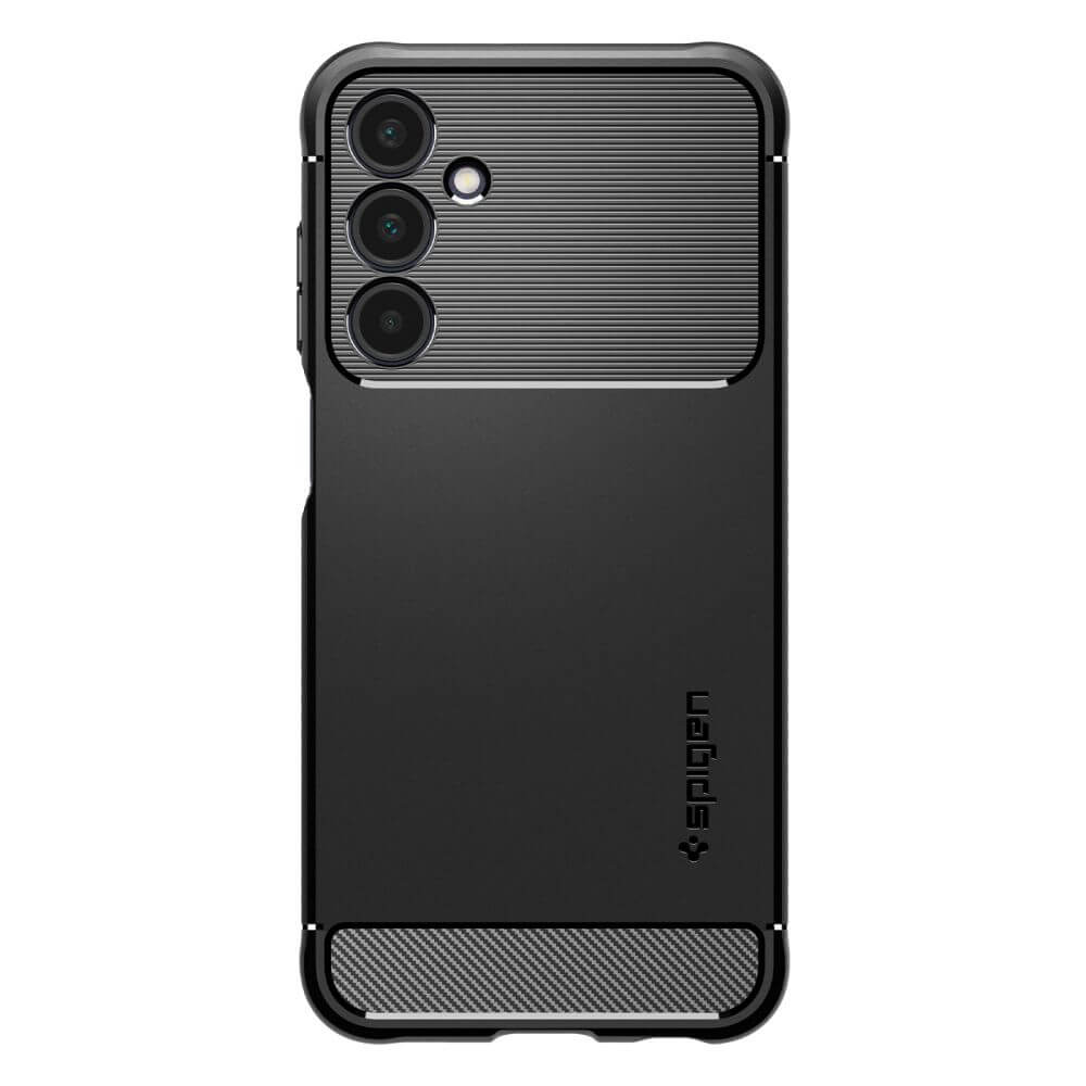 Противоударен Силиконов Калъф за Samsung A25, Spigen Rugged Armor Case, Черен (2)