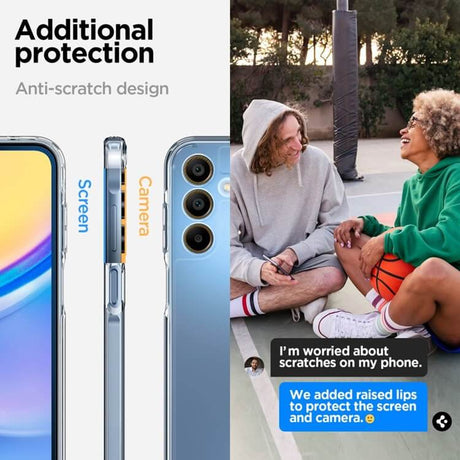 Противоударен Хибриден Калъф за Samsung A15, Spigen Ultra Hybrid Case, Прозрачен (9)