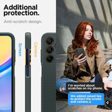 Противоударен Силиконов Калъф за Samsung A15, Spigen Liquid Air Case, Зелен (9)
