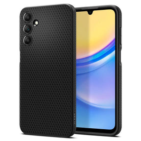 Противоударен Силиконов Калъф за Samsung A15, Spigen Liquid Air Case, Черен