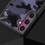Противоударен Хибриден Калъф за Samsung S24, Ringke Fusion X Camouflage Case, Черен (9)