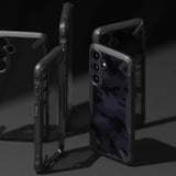 Противоударен Хибриден Калъф за Samsung S24, Ringke Fusion X Camouflage Case, Черен (11)
