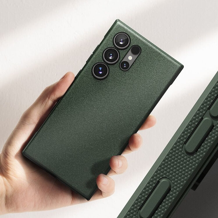 Противоударен Силиконов Калъф за Samsung S24 Ultra, Ringke Onyx Case, Зелен (6)