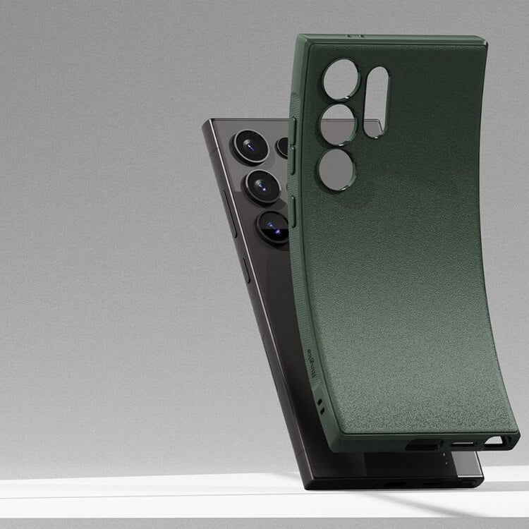 Противоударен Силиконов Калъф за Samsung S24 Ultra, Ringke Onyx Case, Зелен (5)