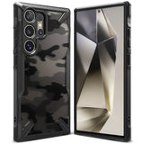 Противоударен Хибриден Калъф за Samsung S24 Ultra, Ringke Fusion X Camouflage Case, Черен (2)