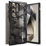 Противоударен Хибриден Калъф за Samsung S24 Ultra, Ringke Fusion X Camouflage Case, Черен (7)