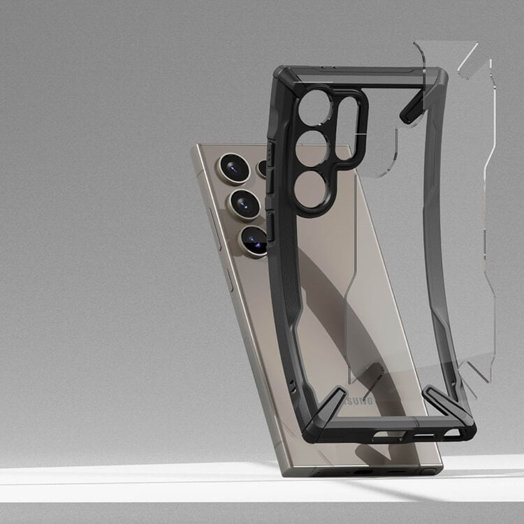 Противоударен Хибриден Калъф за Samsung S24 Ultra, Ringke Fusion X Case, Черен (4)
